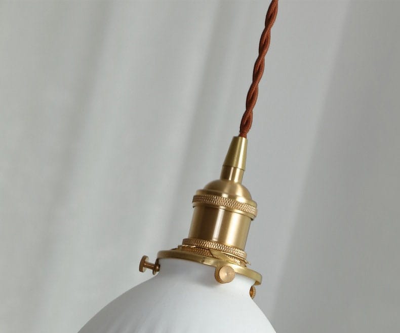 Japanese Lantern-Inspired Ribbed Ceramic LED Pendant Light - Bulb Included | Lersk