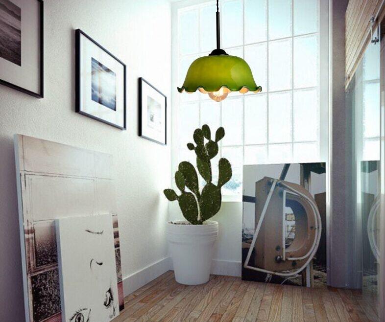 Aurelle | French Vintage Opaline Glass LED Pendant With Handkerchief-Style Shade, Bulb Included | Lersk