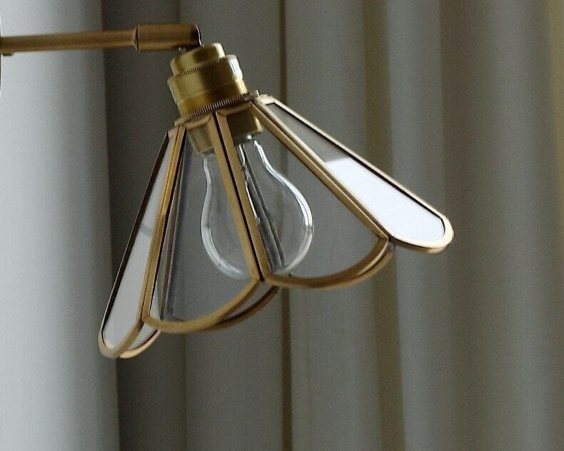 Liora Vintage-Glasblumen-Wandleuchte mit Leuchtmittel inklusive | Lersk