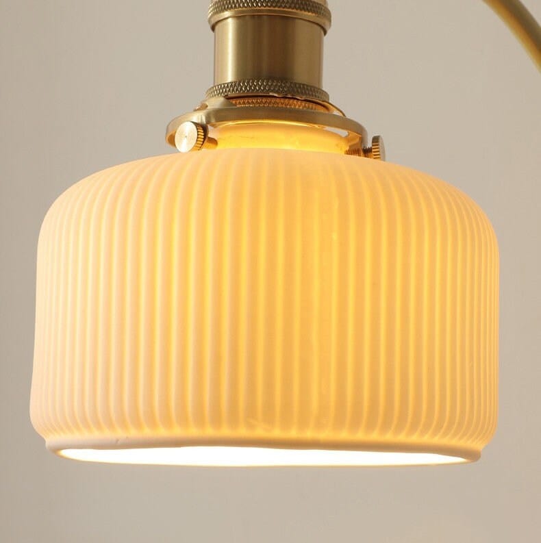 Aveline | Vintage Ceramic LED Wall Light With Black Walnut Wood Fixture | Lersk