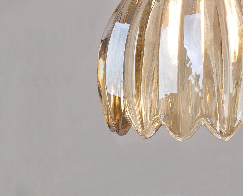 Marisel | Mini glasblomstret LED-pendel i vintage-stil - Pære inkluderet | Lersk