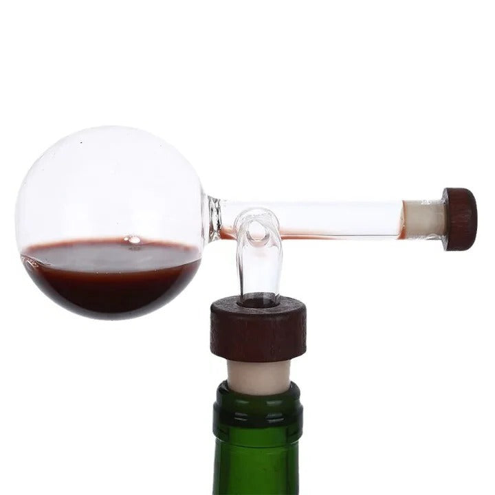 Glas vinluftningskaraffel, elegant glas til vinelskere, forbedrer aroma og smag | Lersk