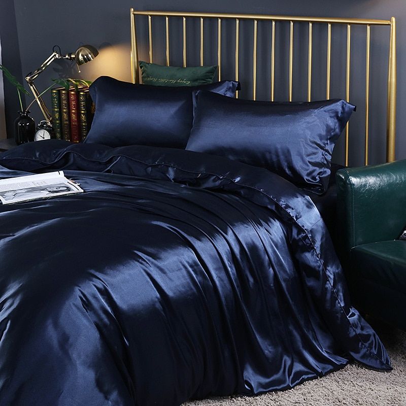 SilkNest 4-Piece Bedding Flat Sheet Duvet Cover Pillowcases | Lersk