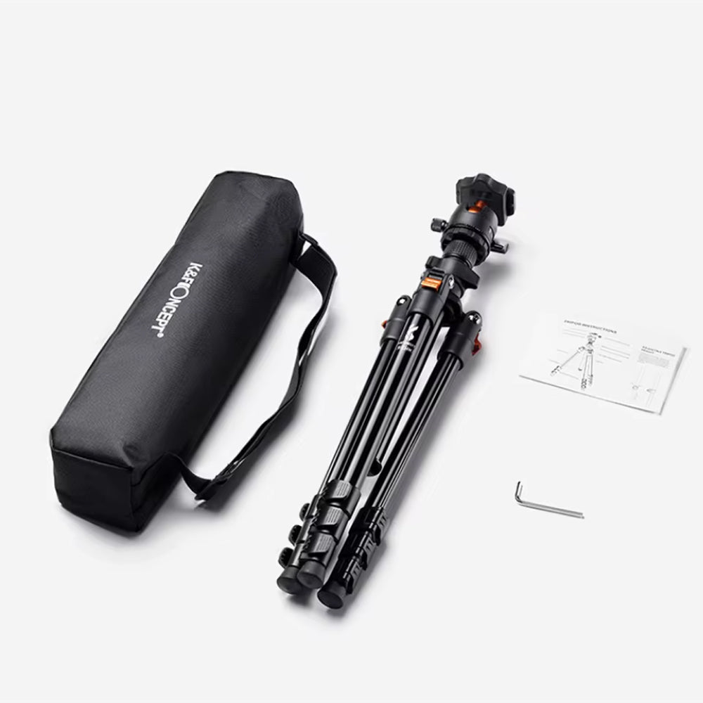 Letvægts kulfiber rejsetripod 187 cm til telefon og kamera | Lersk