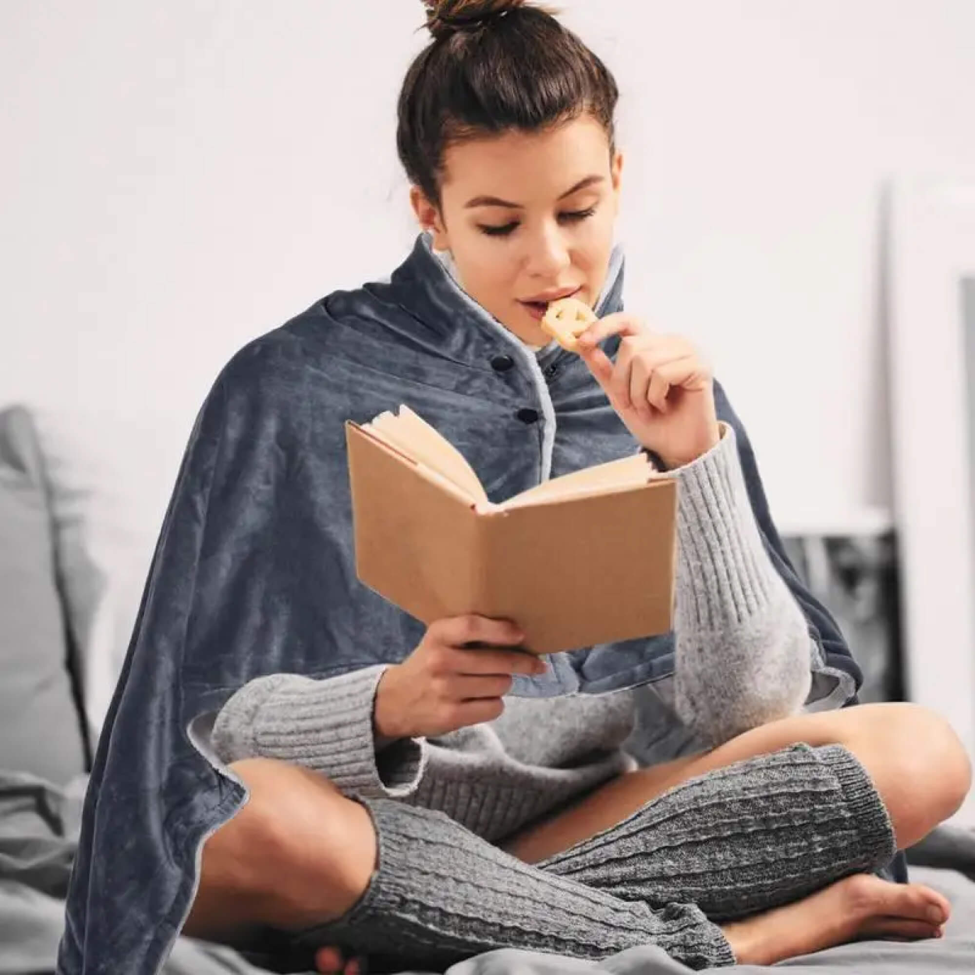 ThermaWear batteridrevet fleeceponcho med 3 varmeindstillinger | Lersk