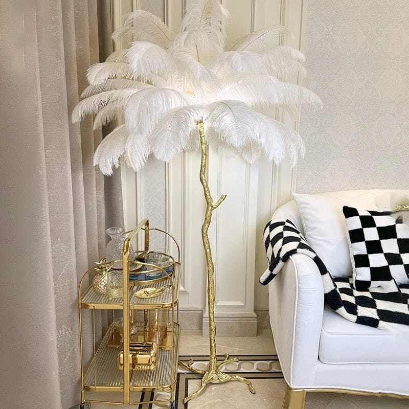 Lunara Feather Effect Floor Lamp | Lersk