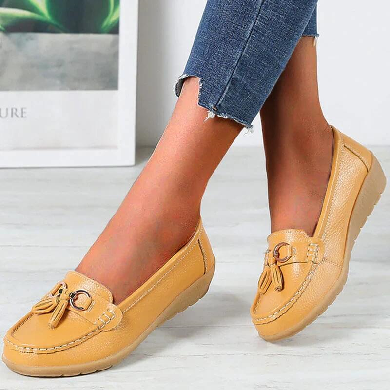 Aurelia Orthopädische Leder-Slipper für täglichen Komfort | Lersk