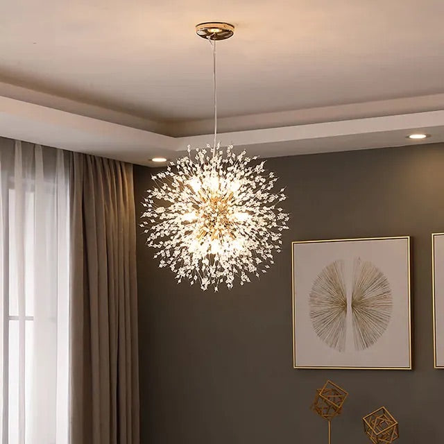 Asterra Modern Crystal Dandelion Pendant Ceiling Light | Lersk