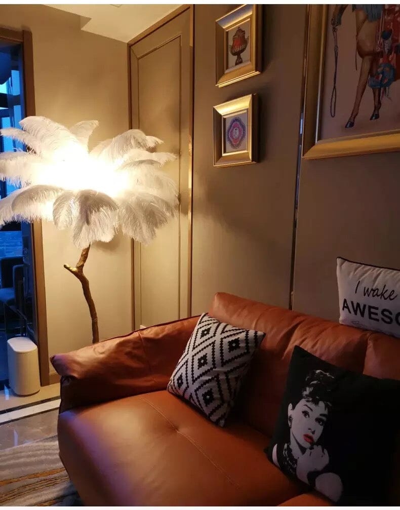 Lunara Feather Effect Floor Lamp | Lersk