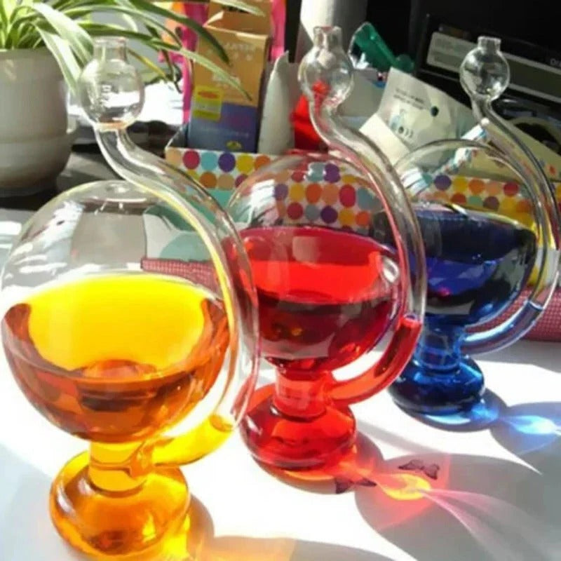 Skleněný barometr ve tvaru lahve pro předpověď počasí | Elegantní dekorace pro předpověď počasí | Lersk