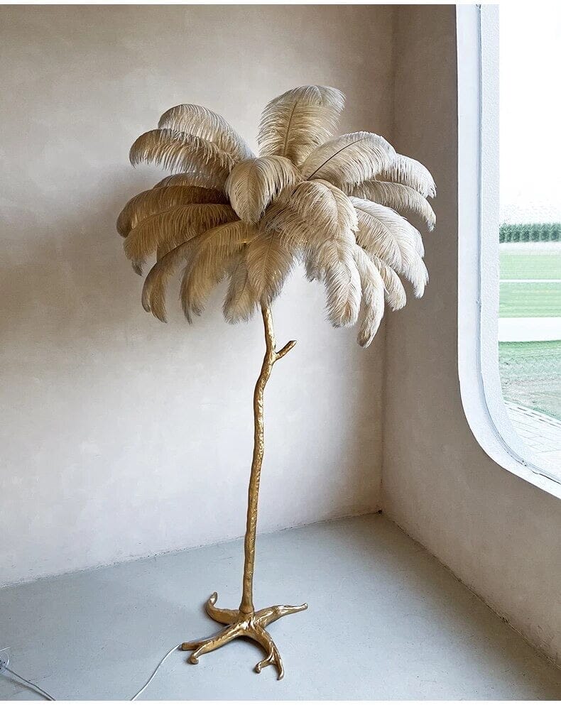 Lunara Feather Effect Floor Lamp | Lersk
