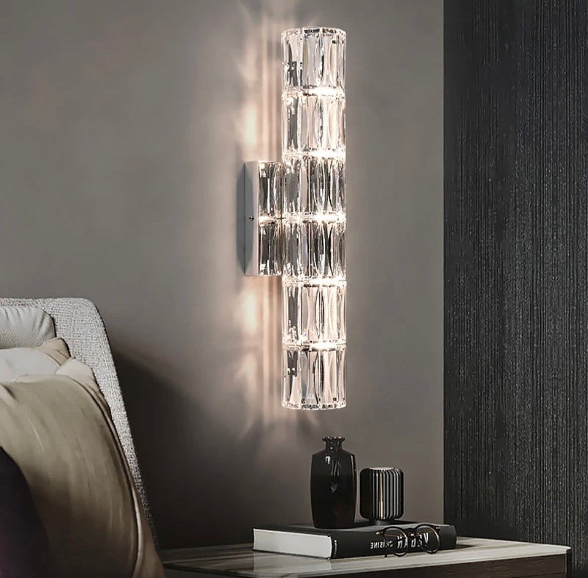 Nástěnná lampa Crystal Luxury Villa LED G4 z nerezové oceli, nástěnná pro luxusní domy | Lersk