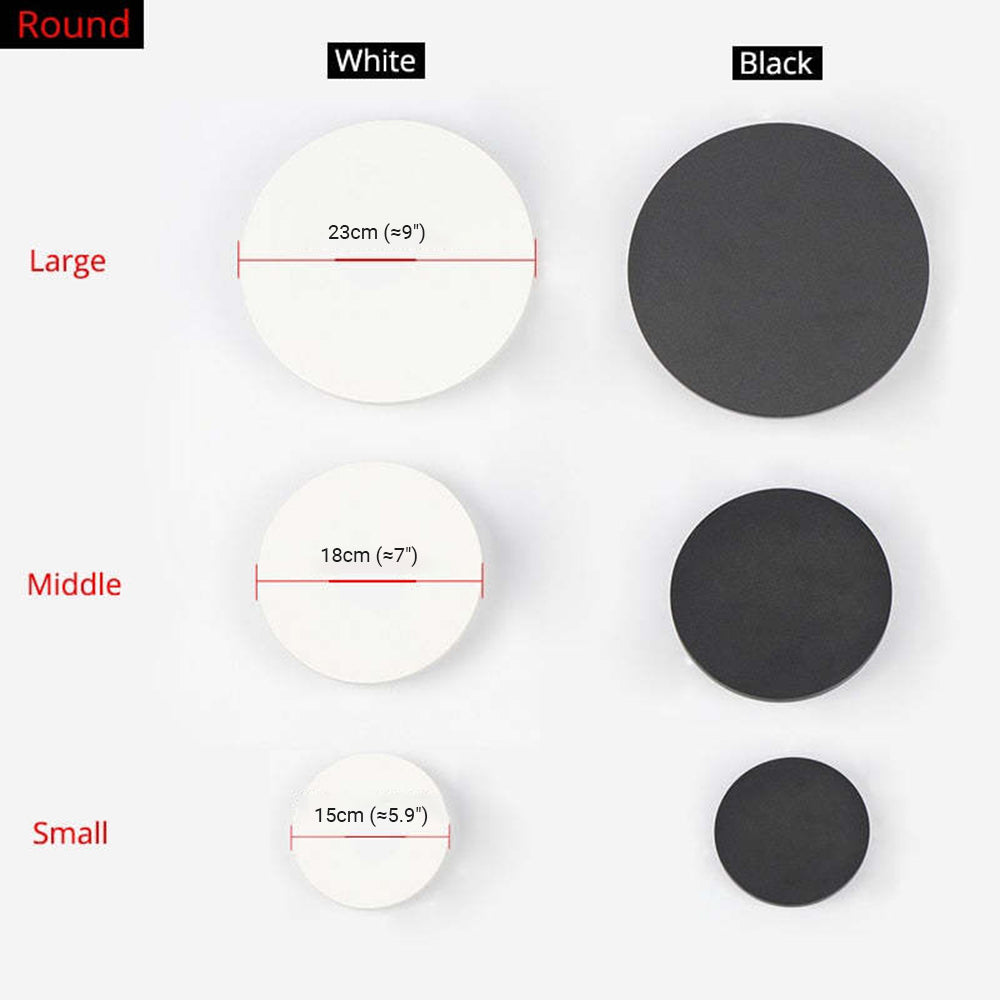 AeroLume Minimalist Outdoor Wall Light Round LED Black White | Lersk