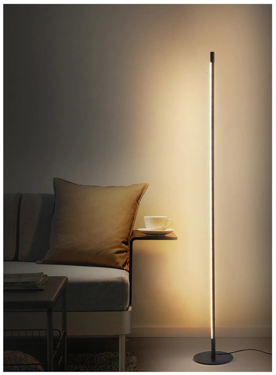 AstraLume Gulvlampe Minimalistisk LED-rørlys til Moderne Hjem | Lersk