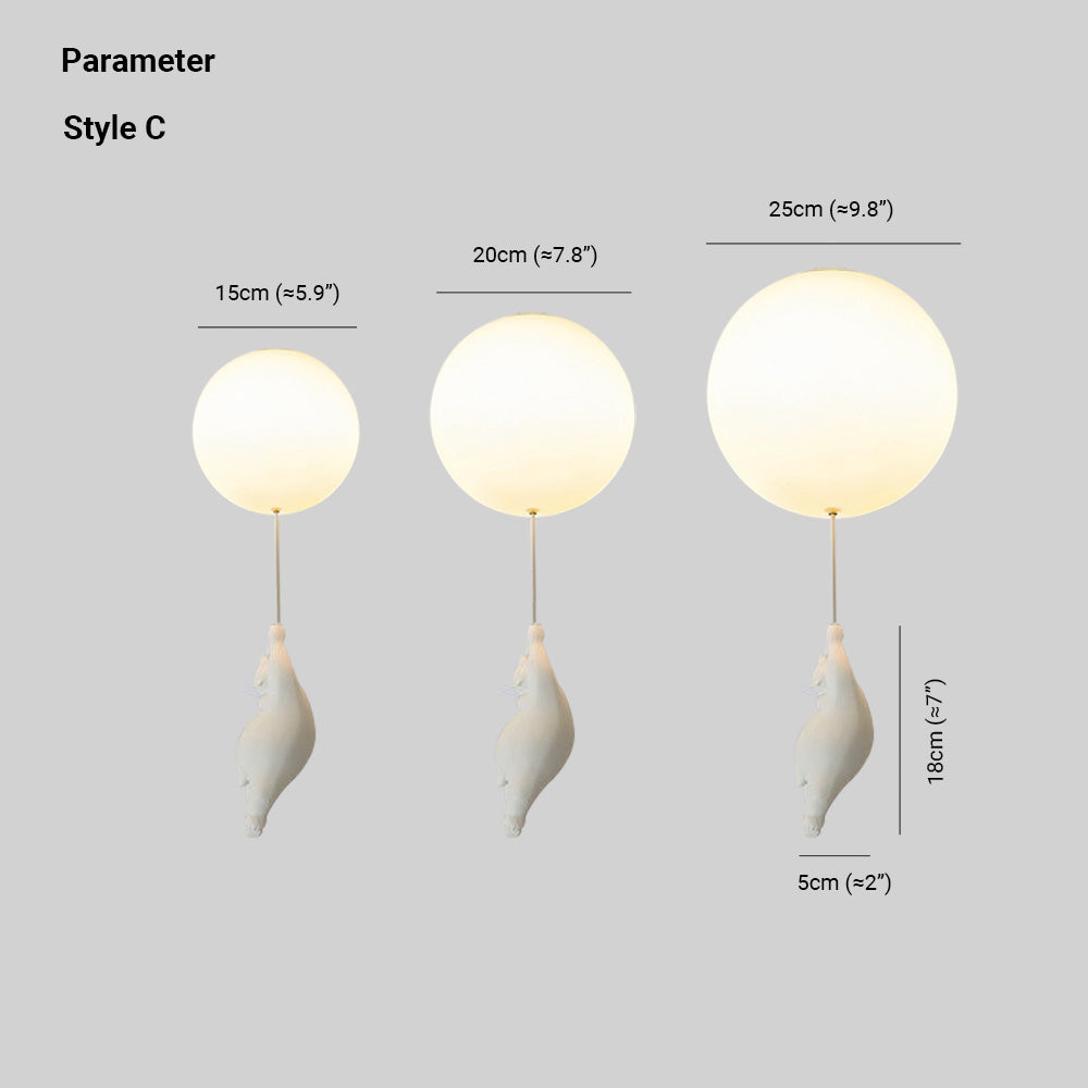 SkyDream Zaczarowana Lampa Wisząca Balon Miś dla Dzieci Luminoir | Lersk
