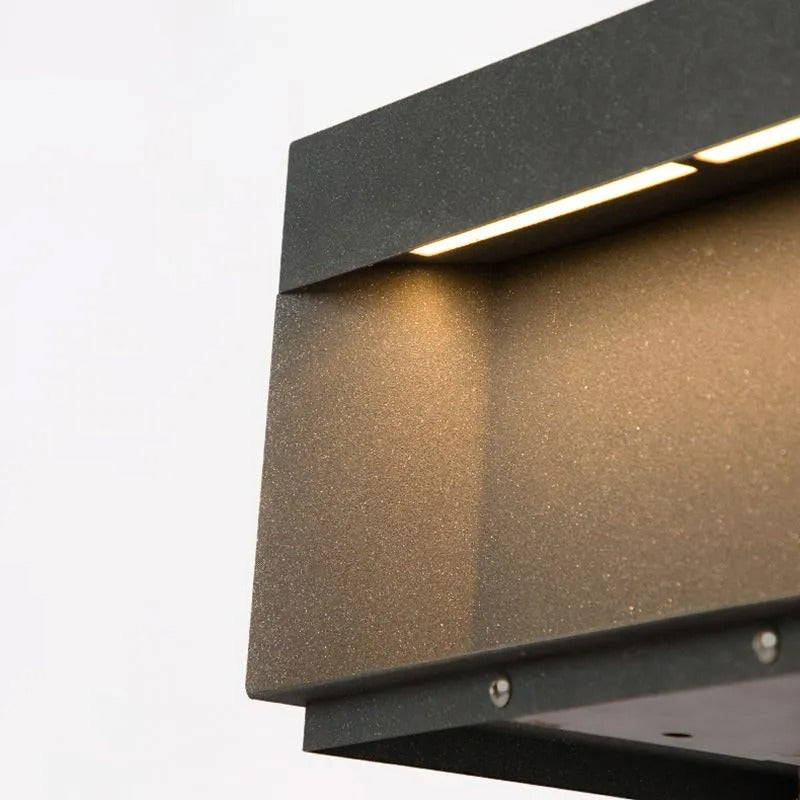 Aureon Solar Post Lights Modern Square Outdoor Patio | Lersk
