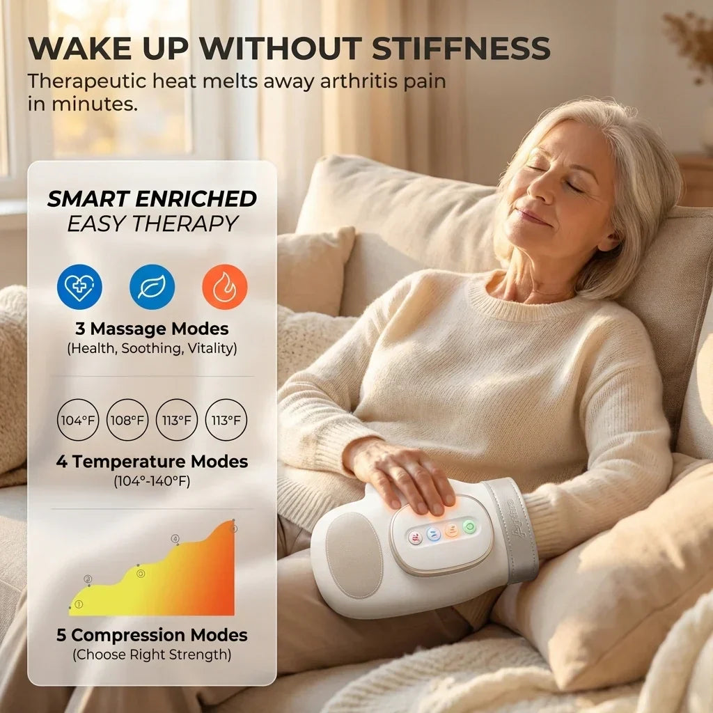 ArthroFlex Pro 3-in-1 Heated Hand Massager – Compression & Wrist Comfort System | Lersk