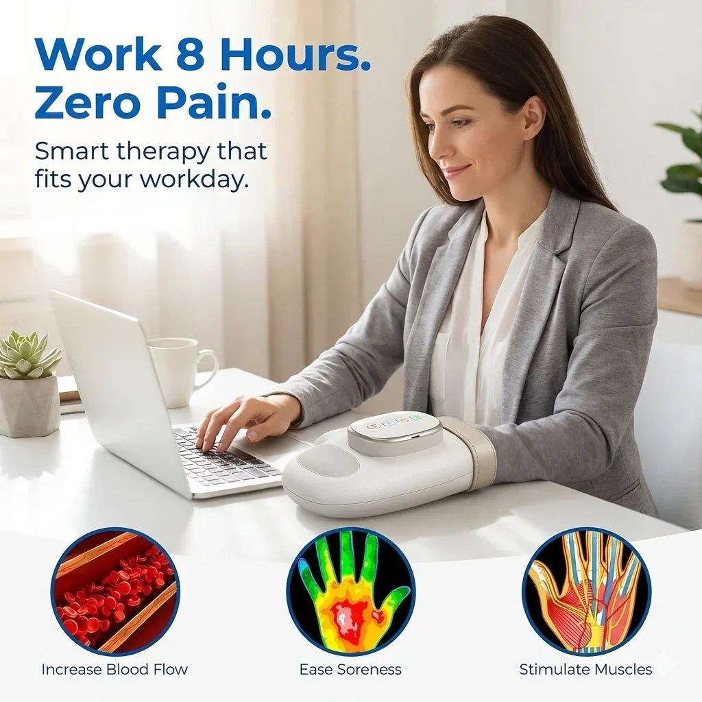 ArthroFlex Pro 3-in-1 Heated Hand Massager – Compression & Wrist Comfort System | Lersk