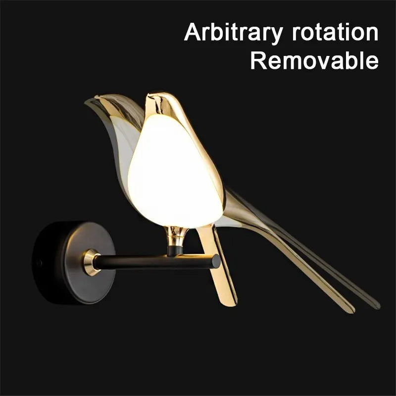 LED Bird Wall Lamp Cozy Nordic Night Light For Home Decor | Lersk