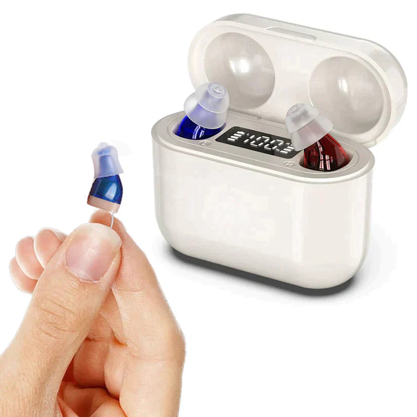 AureaSilk Apparecchio Acustico In-Ear Invisibile Ricaricabile per Conversazioni Chiare | Lersk