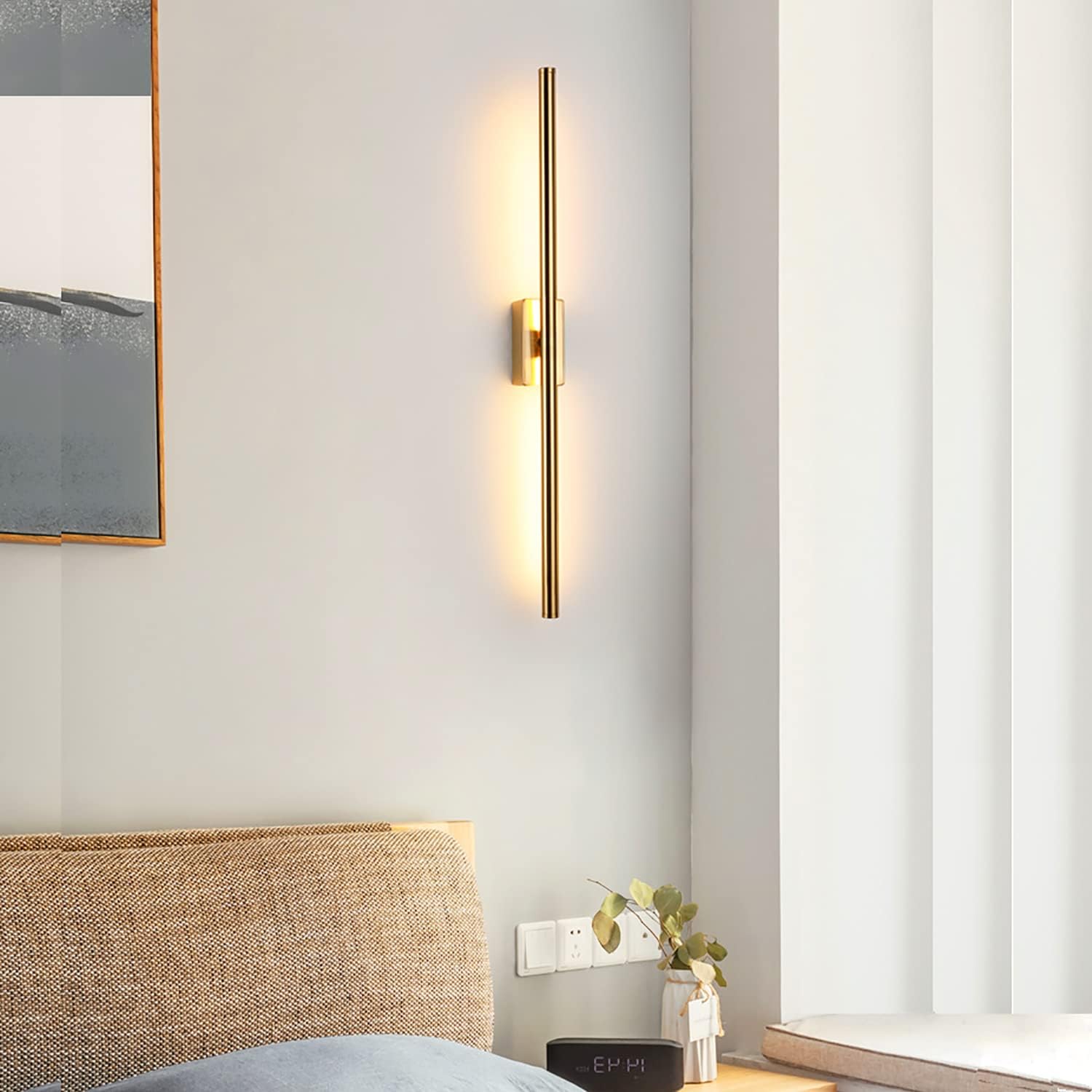Lampada da parete Lumara nera e oro con LED a risparmio energetico | Lersk