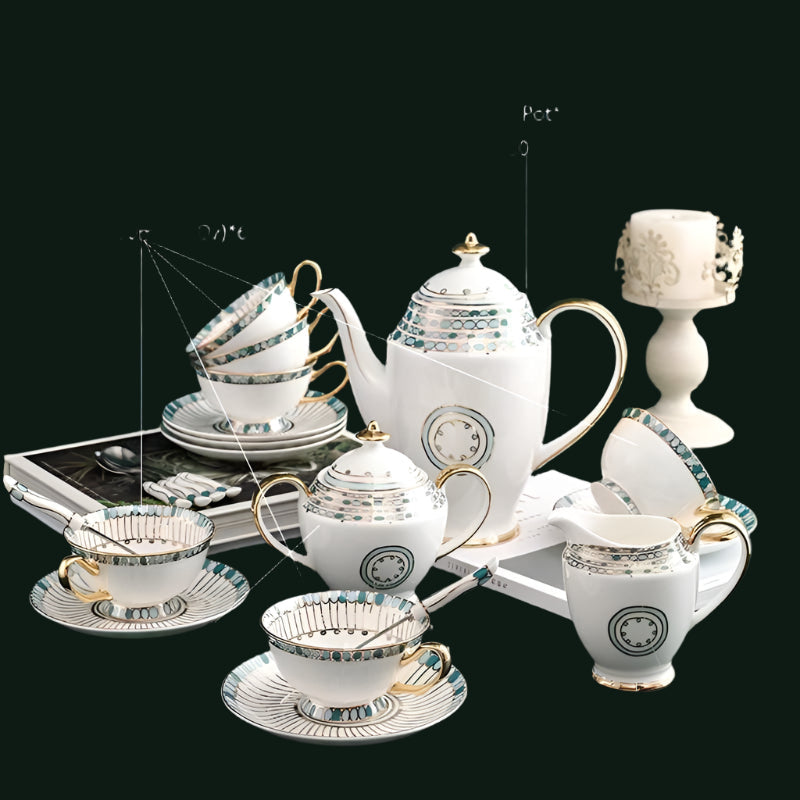 Kanda Tea Set Gemstone Bluestone For Tea Lovers Enthusiasts | Lersk