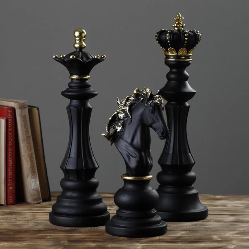 Kansai Chess Piece Decor Elegant Resin Centerpiece For Home | Lersk