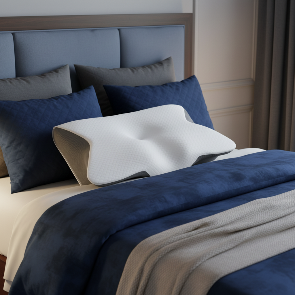 OrthoCloud | Advanced Ergonomic Contour Memory Foam Pillow | Lersk