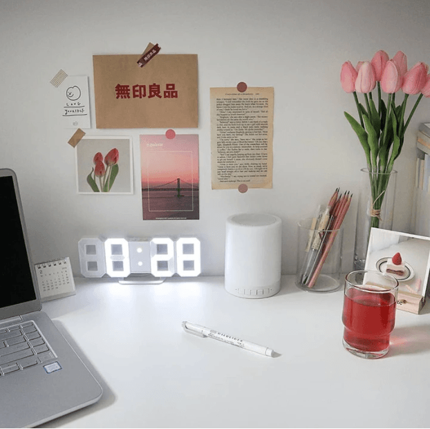 Chytré 3D digitální hodiny s budíkem, elegantní minimalistický design pro moderní stoly a obývací prostory | Lersk