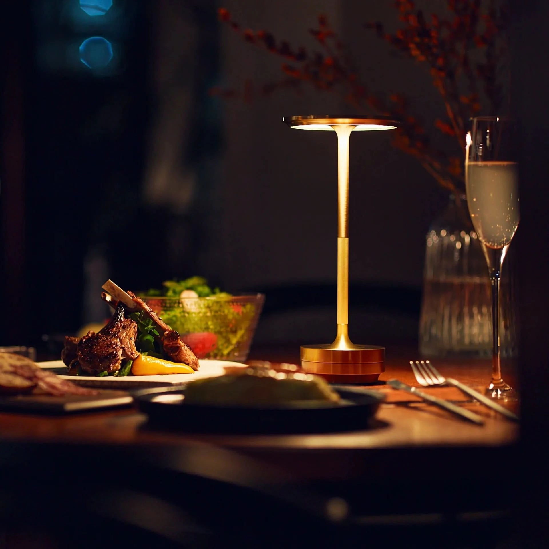 Rechargeable Cordless LED Table Lamp With Touch Dimmer And Modern Metal Design | Lersk