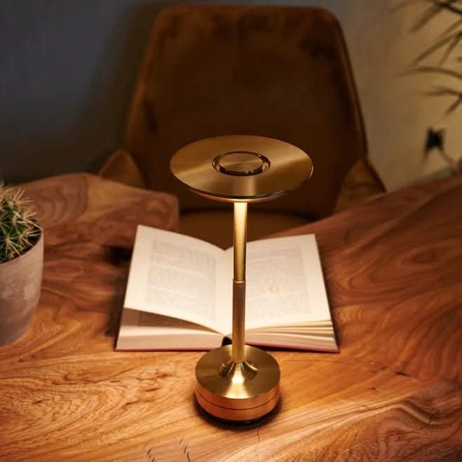 Rechargeable Cordless LED Table Lamp With Touch Dimmer And Modern Metal Design | Lersk