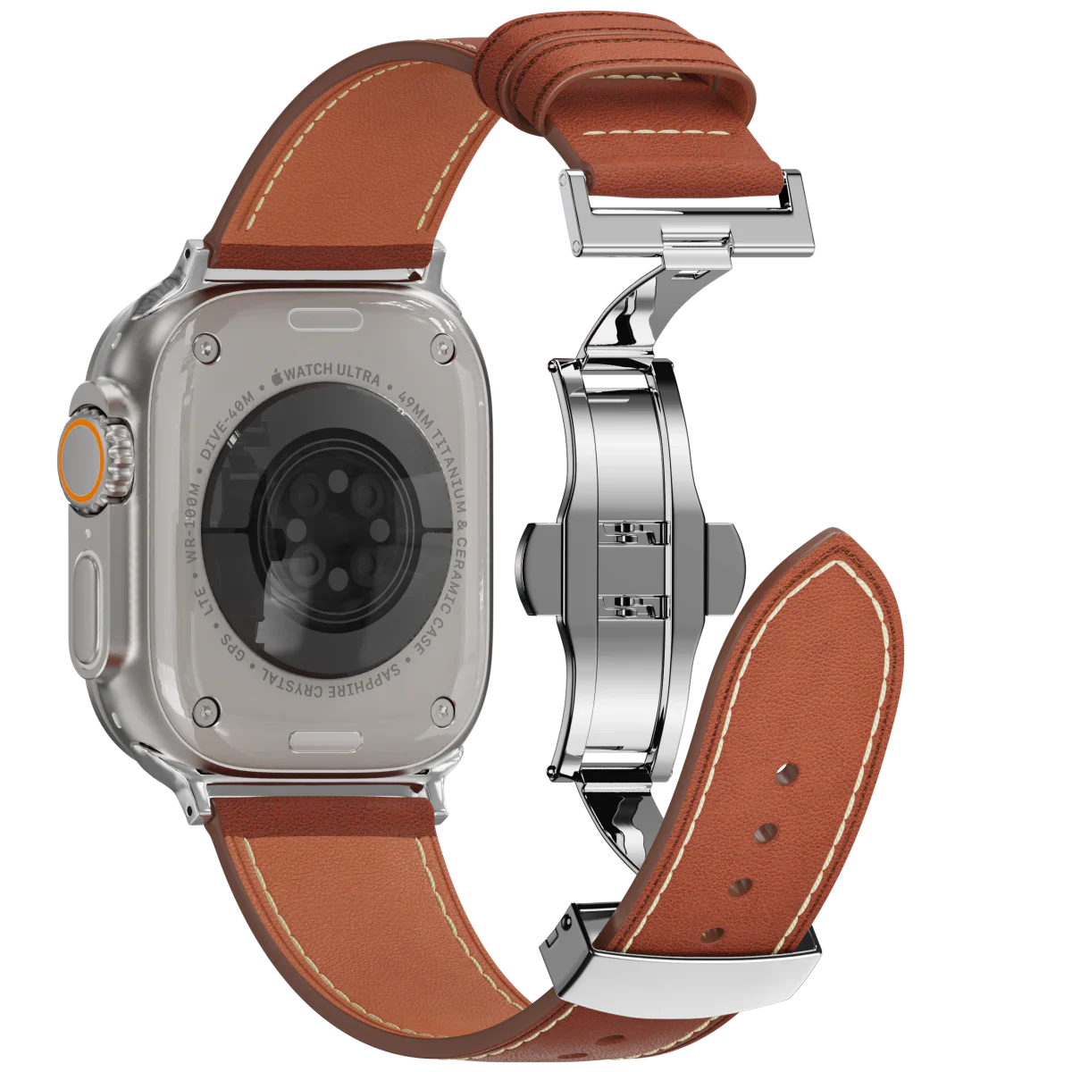 Avelon | Leather Butterfly Clasp Band for Apple Watch | Lersk