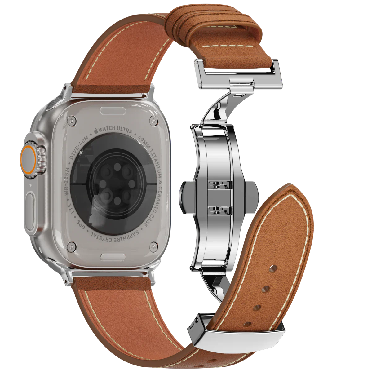 Avelon | Leather Butterfly Clasp Band for Apple Watch | Lersk