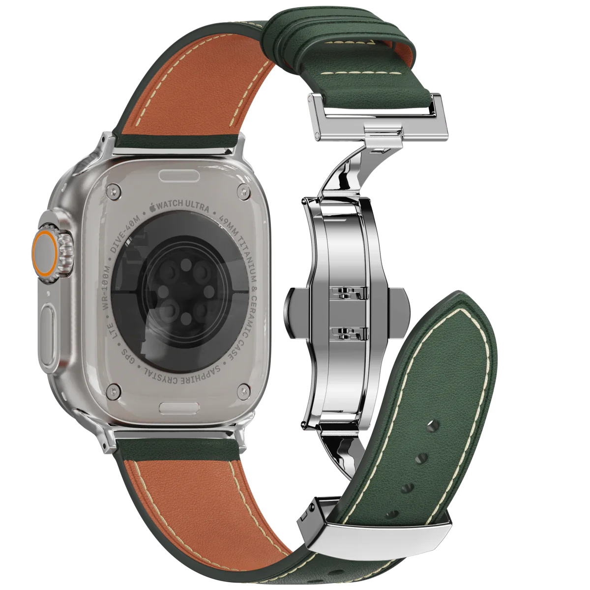 Avelon | Leather Butterfly Clasp Band for Apple Watch | Lersk