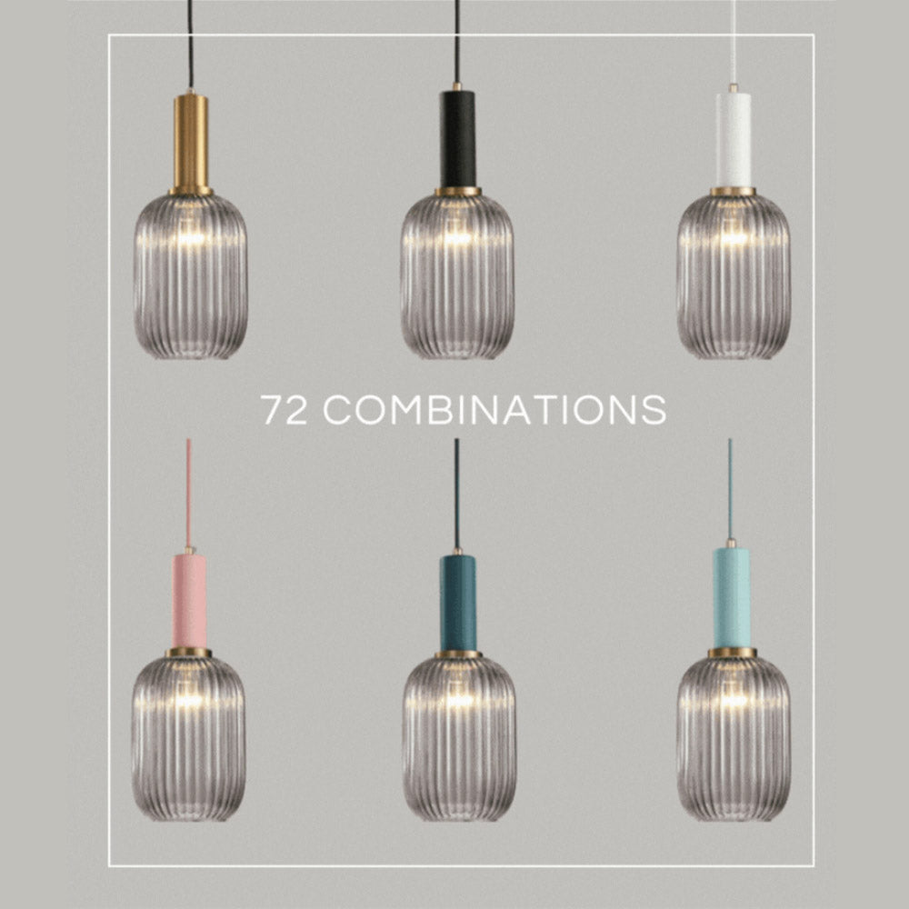 Nordic Fluted Glass Pendant Lamp for Modern Interiors | Lersk