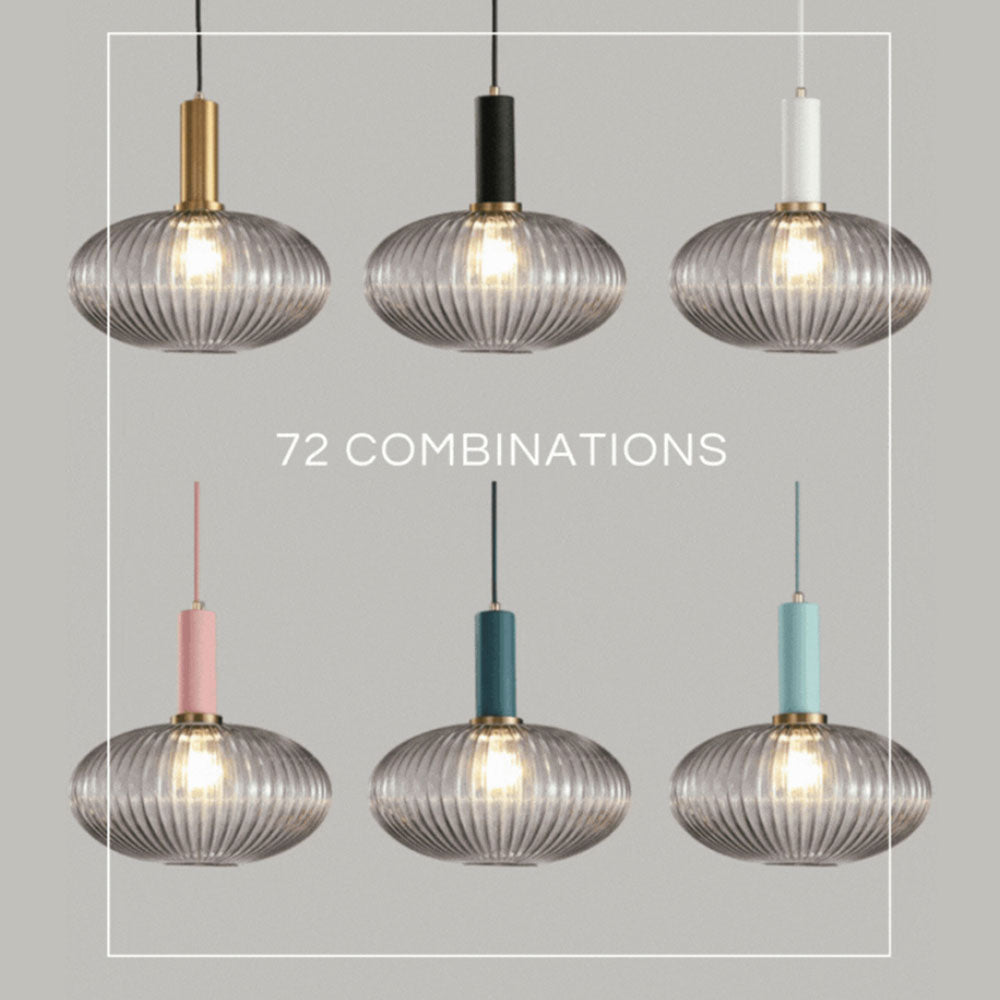 Nordic Fluted Glass Pendant Lamp for Modern Interiors | Lersk