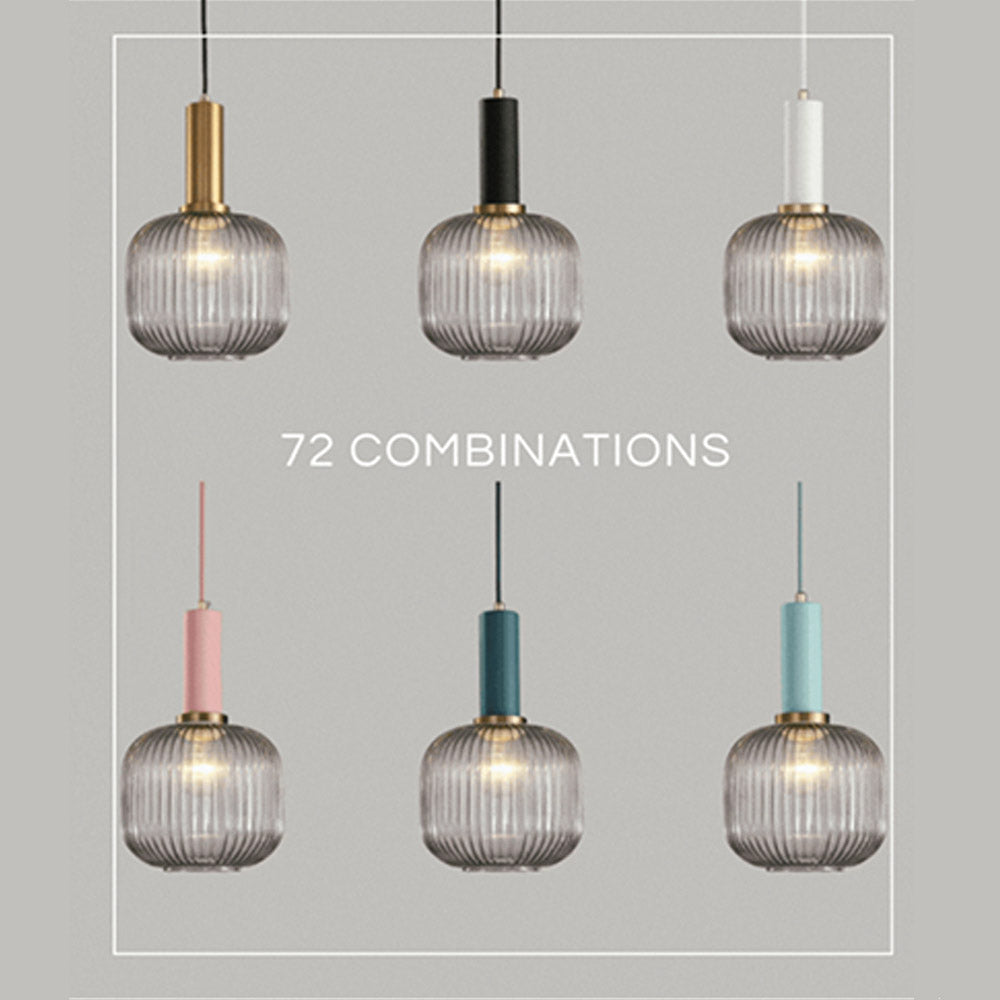 Nordic Fluted Glass Pendant Lamp for Modern Interiors | Lersk