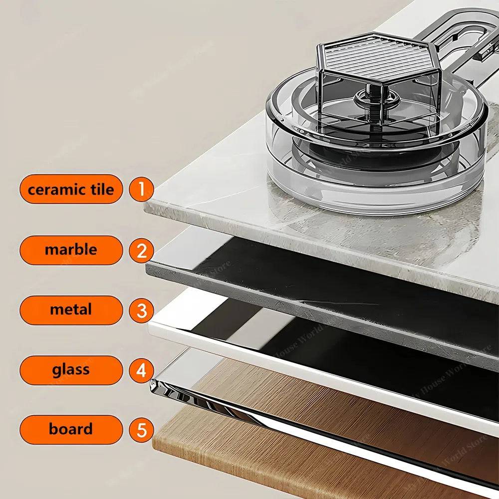 Vera Wall Mounted Suction Cup Spice Rack For Kitchen | Lersk