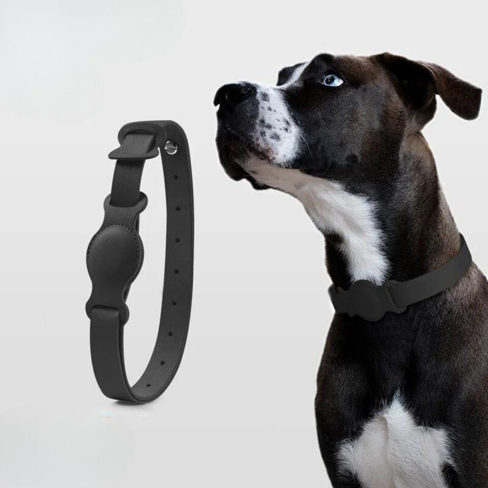 LuxeLeather AirTag Dog Collar For Pets And Dogs, Classic Leather Collar Designed For AirTag Tracking | Lersk