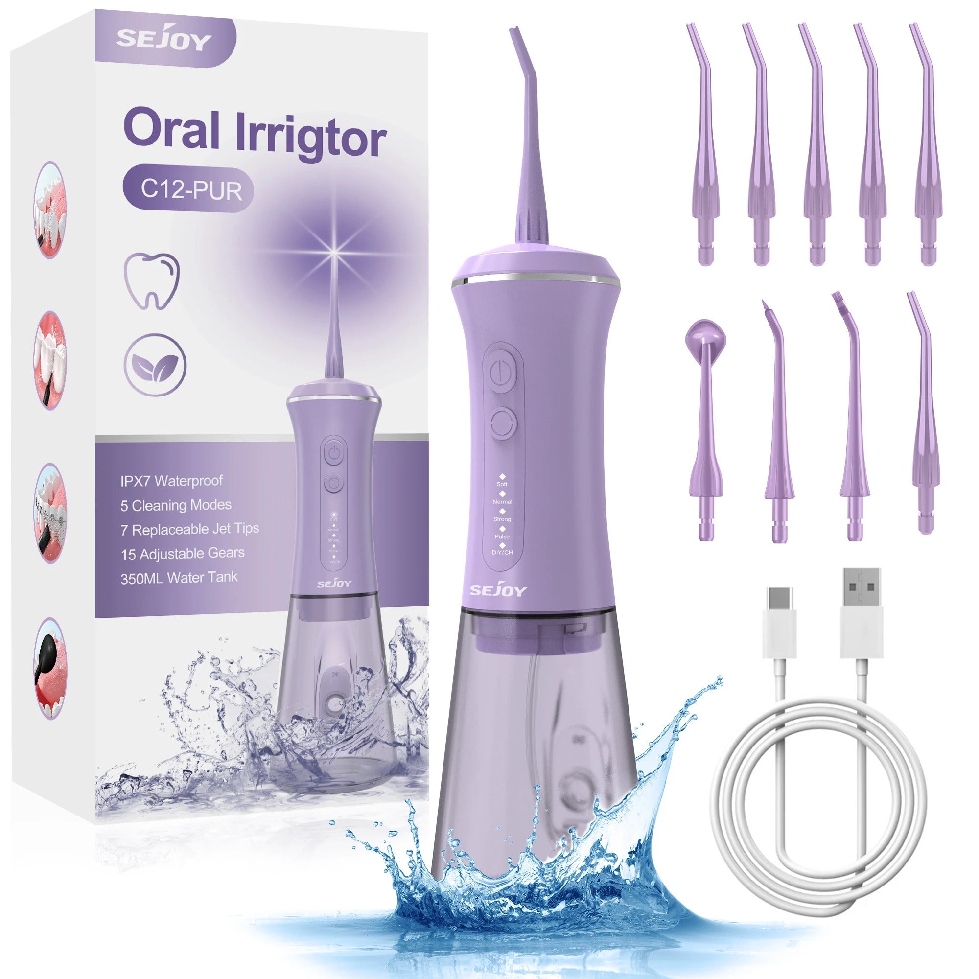 HydraPulse Wireless 5-In-1 Water Flosser Pro For Oral Care | Lersk