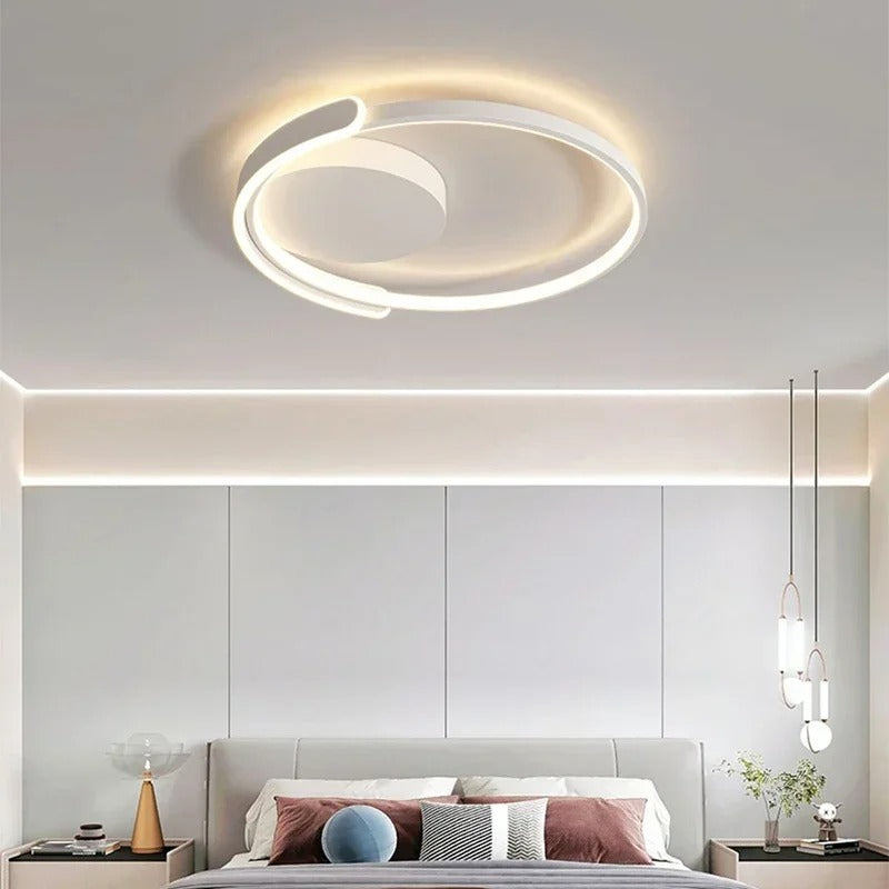LumaNova Moderne LED-Deckenleuchte mit dimmbarem Lichtschein | Lersk