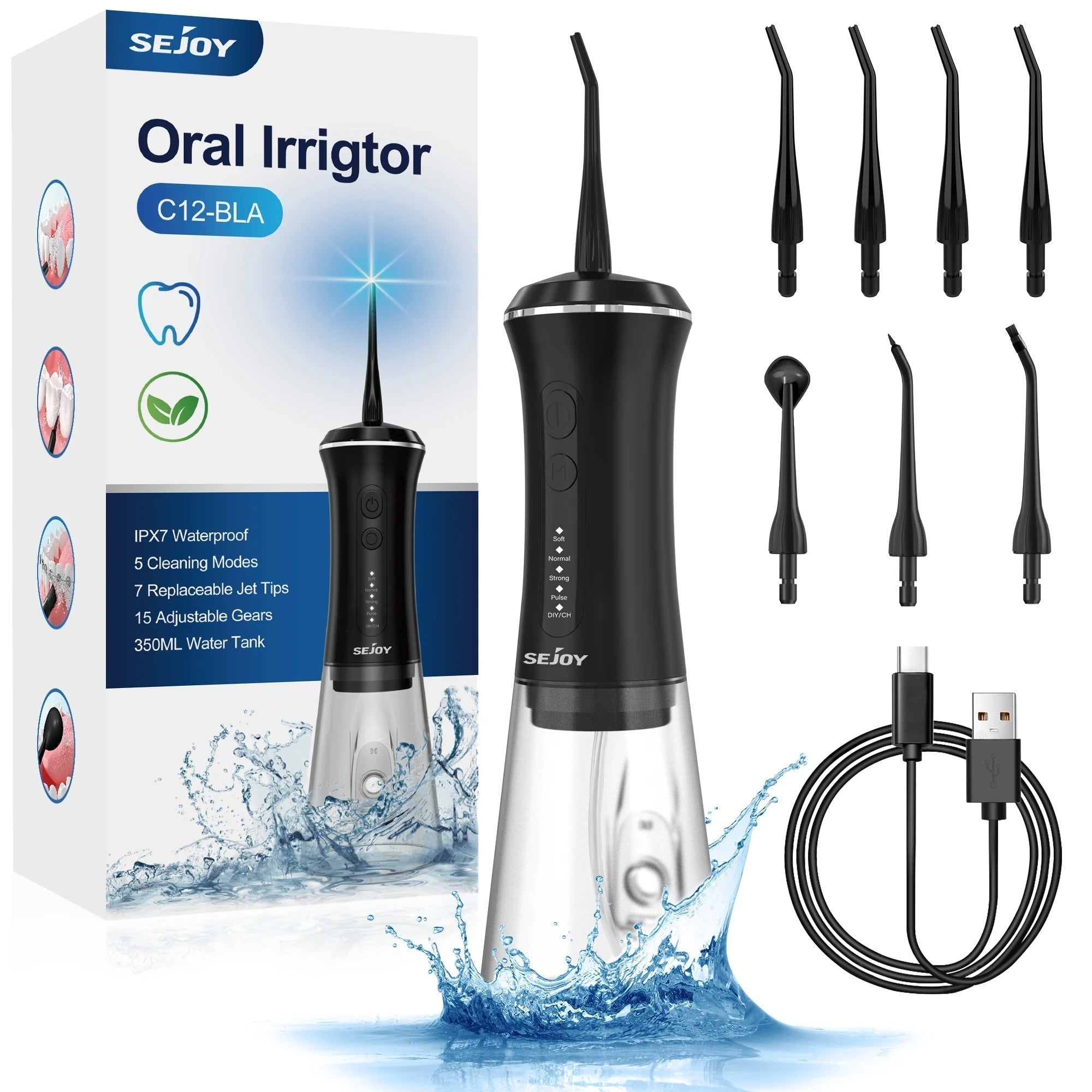 HydraPulse Wireless 5-In-1 Water Flosser Pro For Oral Care | Lersk