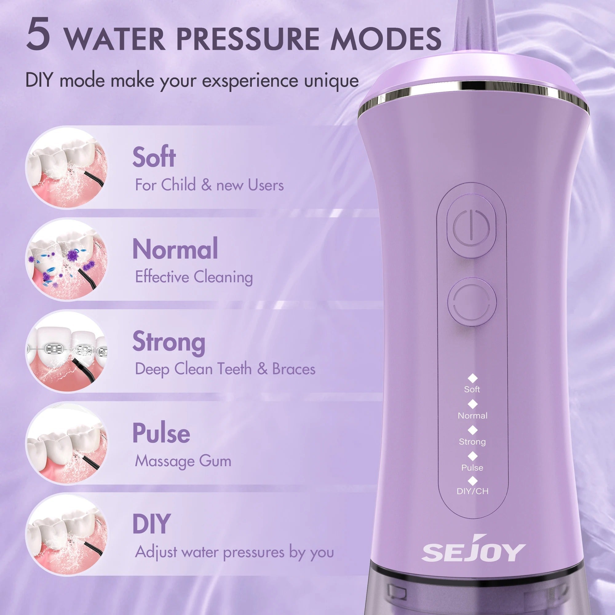 HydraPulse Wireless 5-In-1 Water Flosser Pro For Oral Care | Lersk