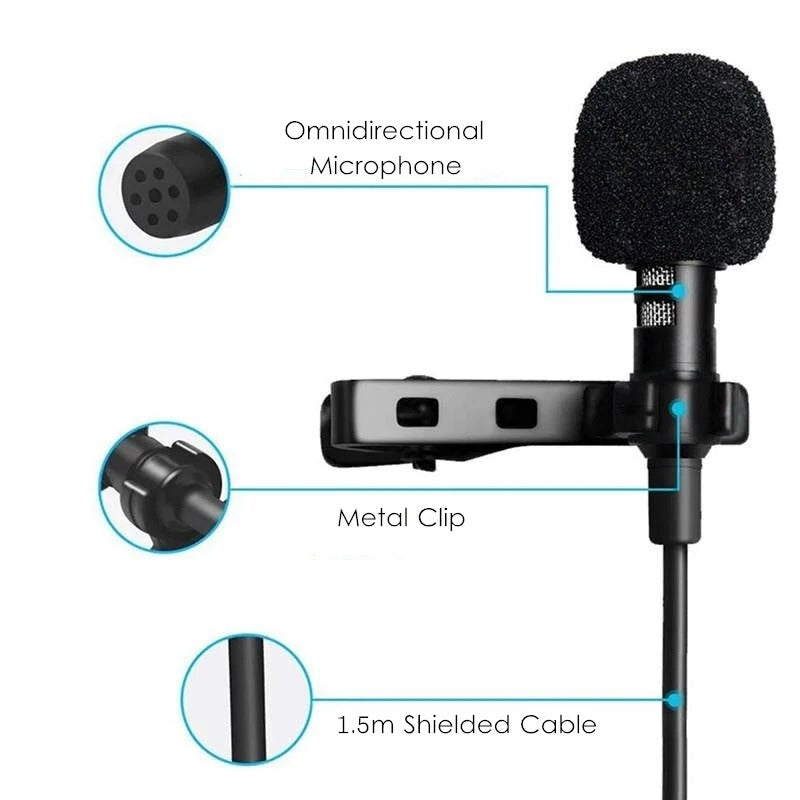 Microfono cablato Caliden Mini 3,5mm/USB per laptop e chiamate | Lersk