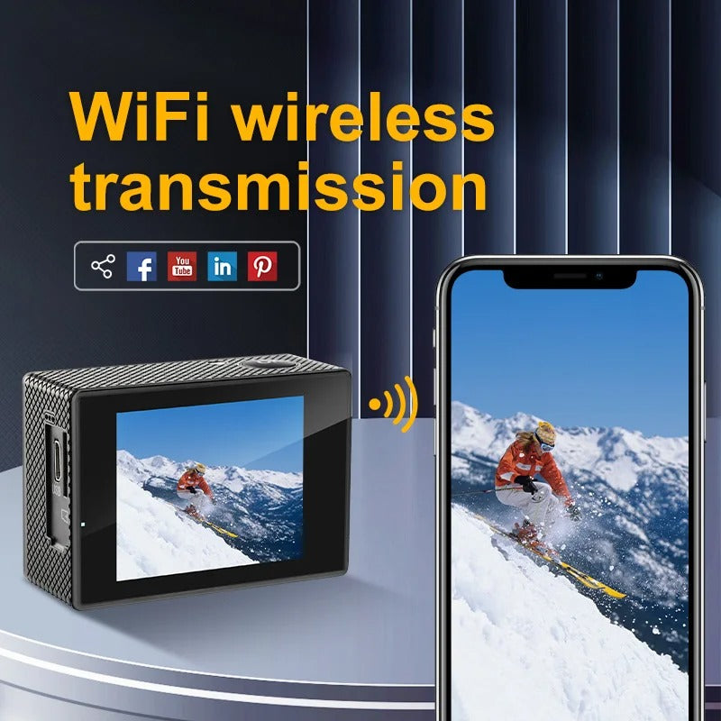 AeroNova 4K Action Camera With WiFi Waterproof For Outdoor Vlogs | Lersk