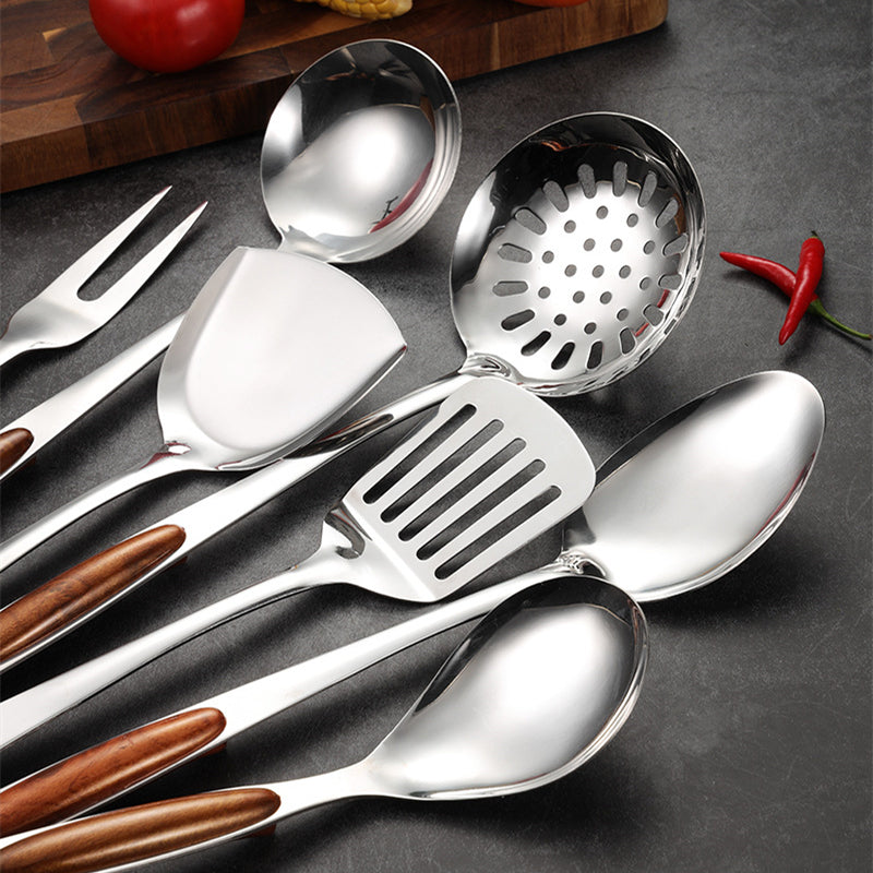 Set di 10 utensili da cucina in acciaio inox Viretta con manici ergonomici | Lersk