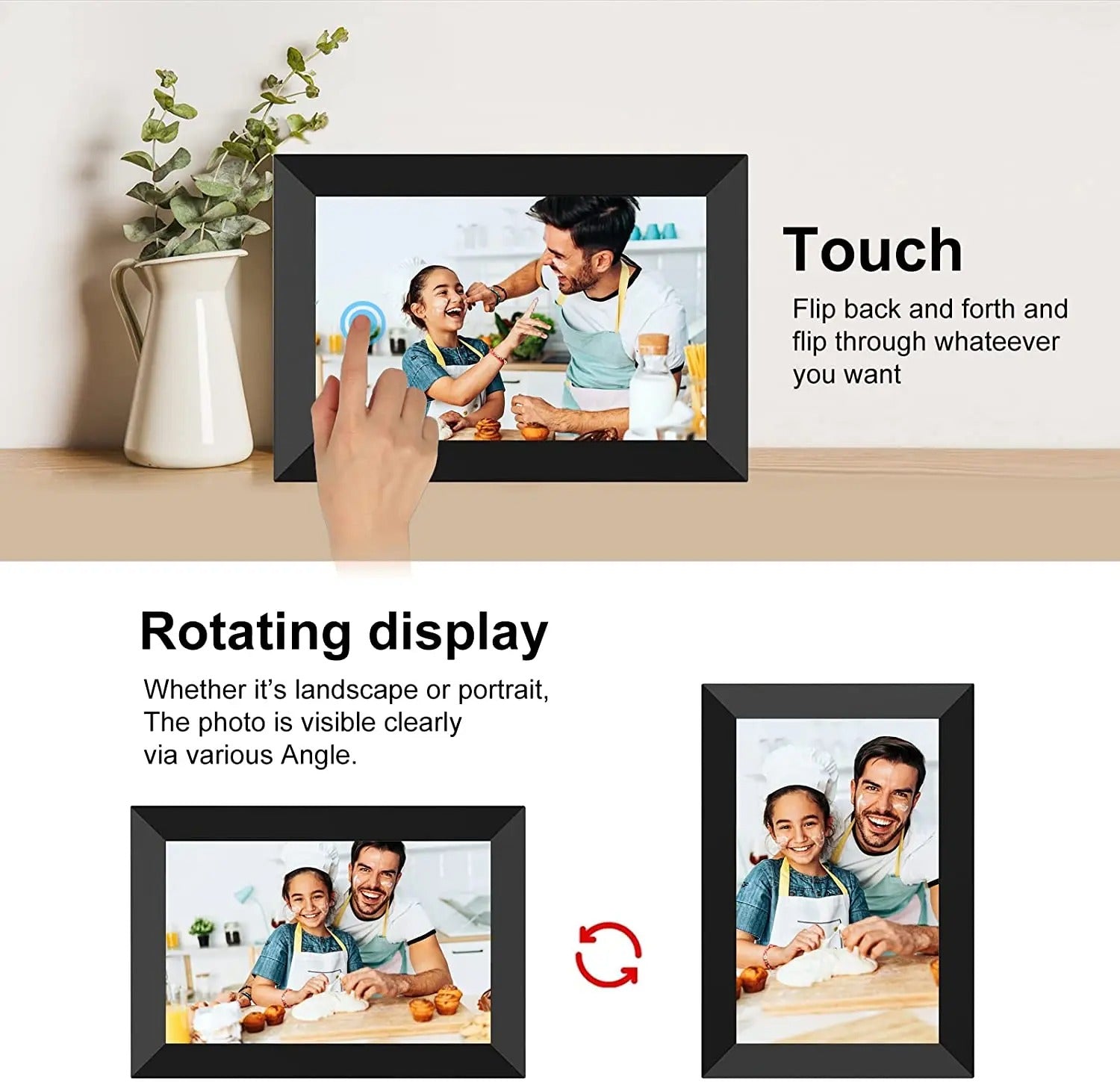 Lumisera dotykový digitální fotorámeček 1280x800 IPS | Lersk