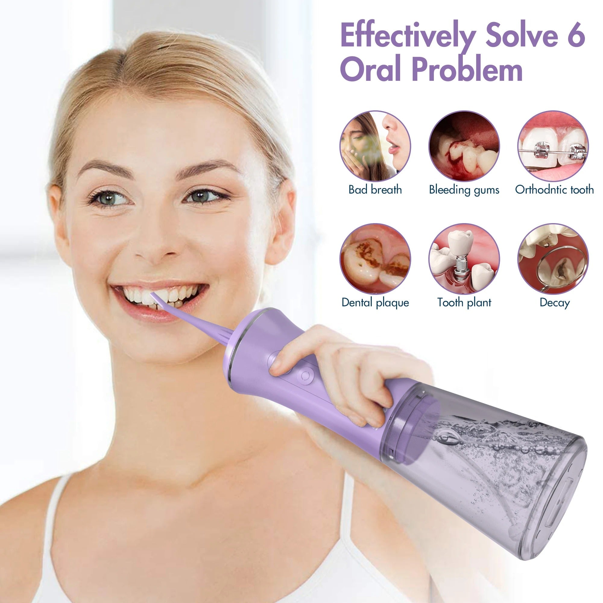 HydraPulse Wireless 5-In-1 Water Flosser Pro For Oral Care | Lersk