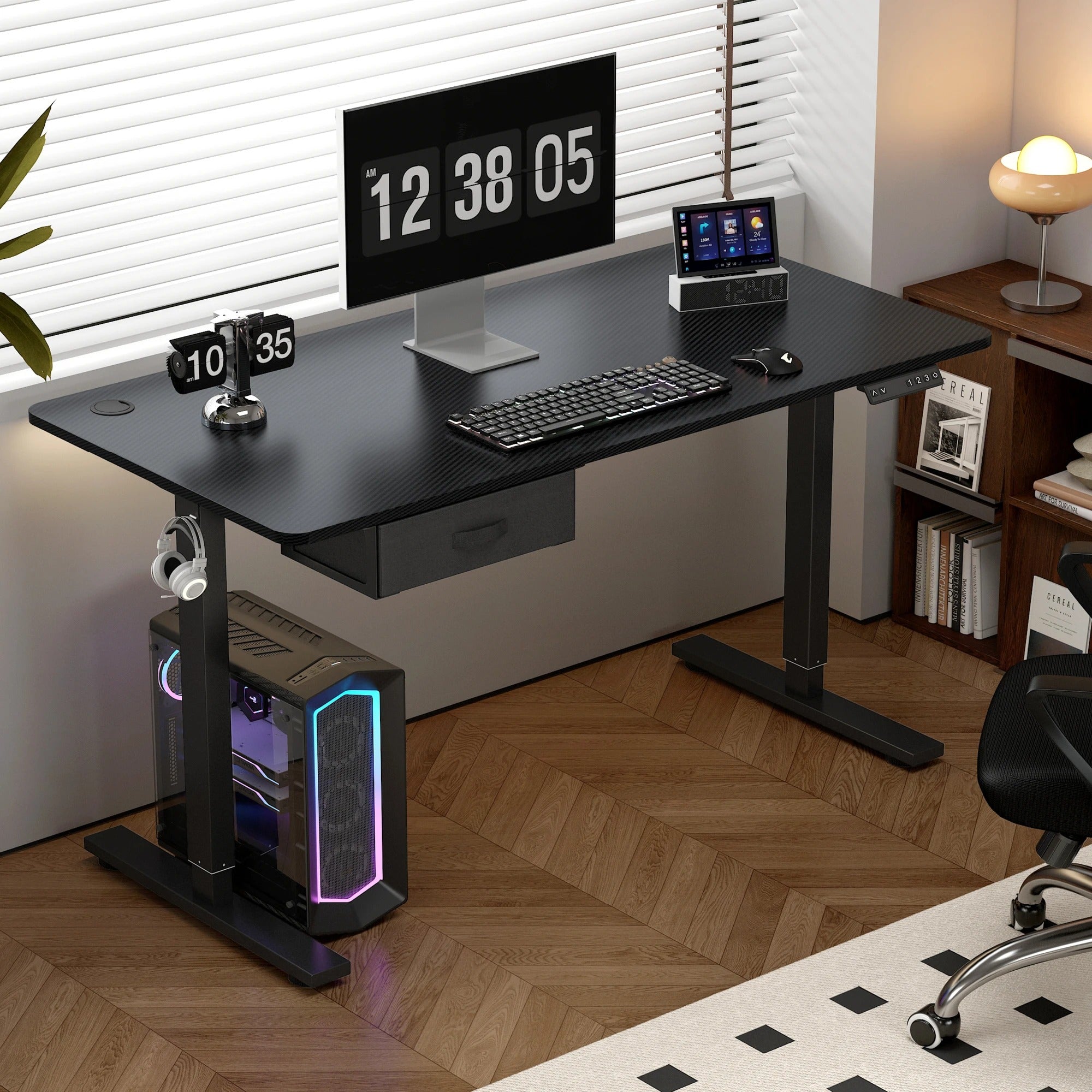 Elektrický výškově nastavitelný stojací stůl VarioLift pro domácí kancelář | Lersk