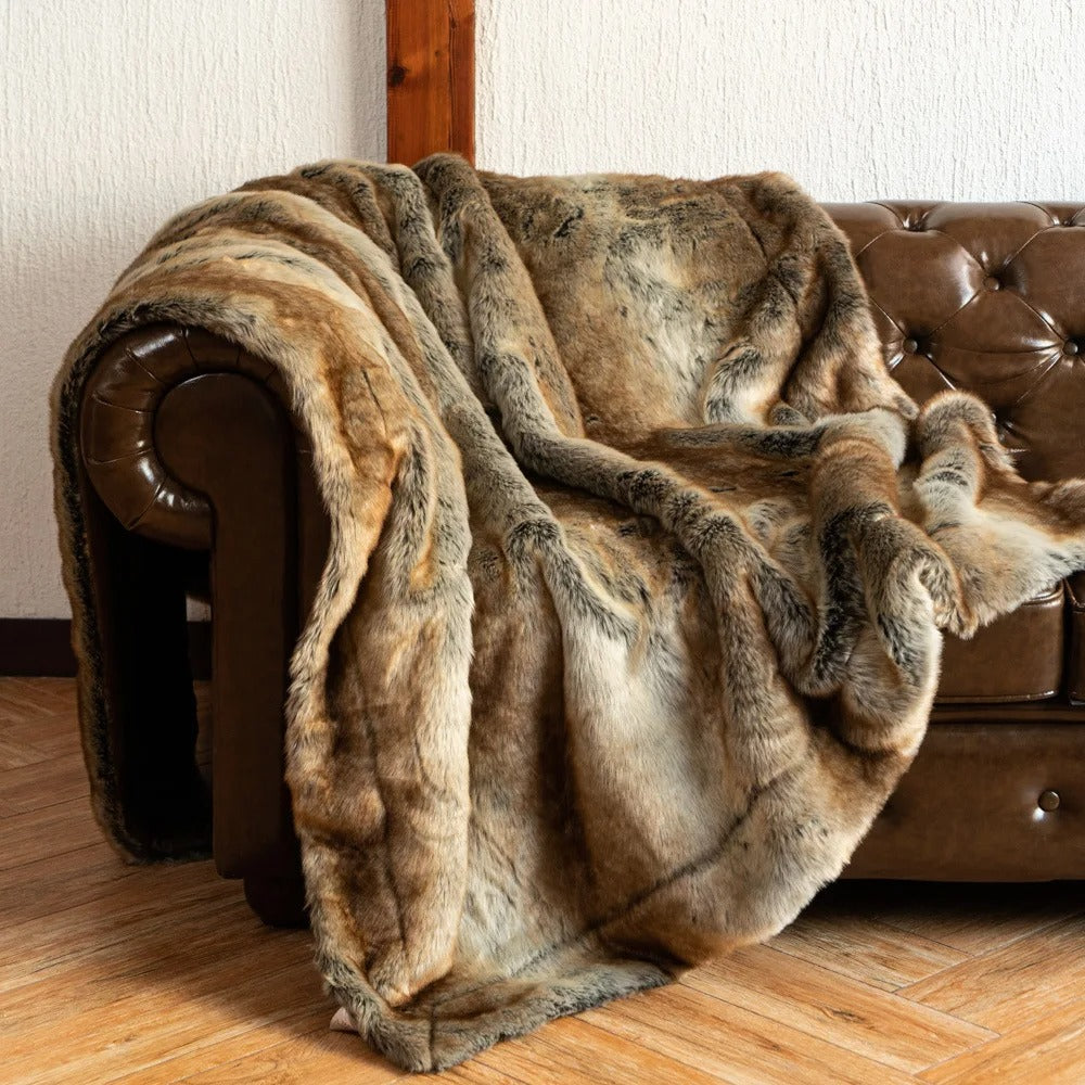 Silvara Luxe Faux Fur Blanket for Plush Warmth and Modern Home Decor | Lersk